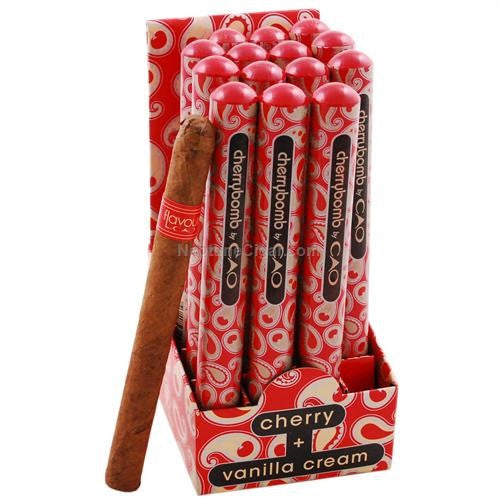 C.A.O. Flavours - Cherry Bomb Tubos (Box of 20) - www.cigarsindia