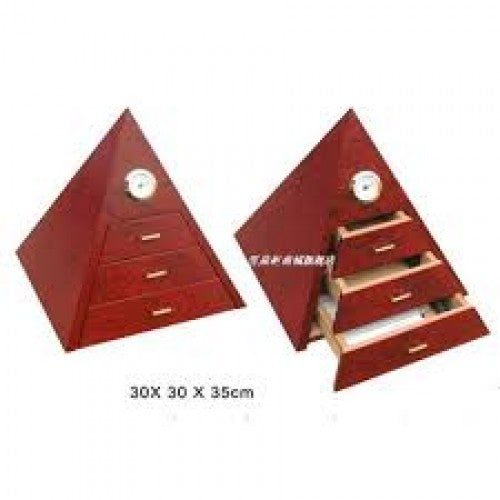 Brand New German Quality Pyramid Cigar Humidor Cabinet Case 3 Drawers External Hygrometer&Humidifiers Premium Gift - www.cigarsindia
