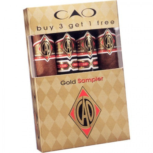 C.A.O. Gold 4 Cigar Sampler (Sealed Pack of 4) - www.cigarsindia